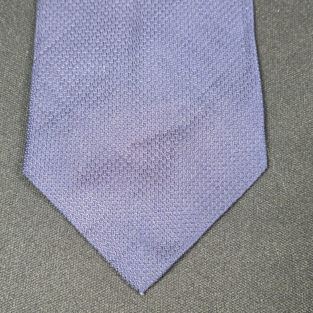 Di maggio Men's Navy Blue 100% Silk Handmade Textured Tie